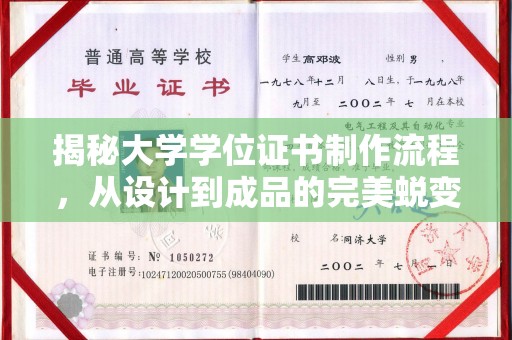 仓山揭秘大学学位证书制作流程，从设计到成品的完美蜕变